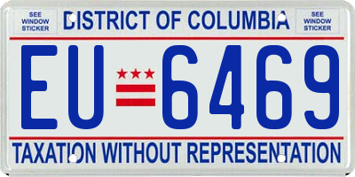 DC license plate EU6469