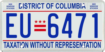 DC license plate EU6471