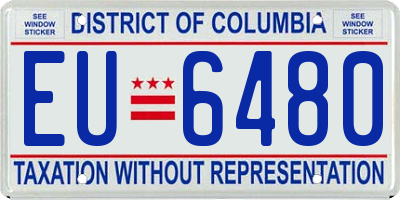 DC license plate EU6480