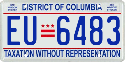 DC license plate EU6483