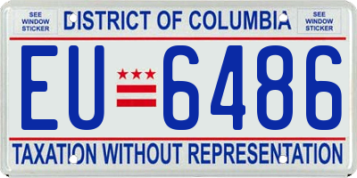 DC license plate EU6486