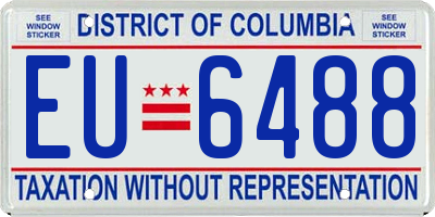 DC license plate EU6488
