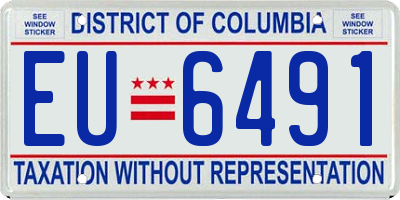 DC license plate EU6491