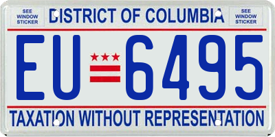 DC license plate EU6495