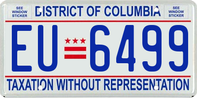 DC license plate EU6499