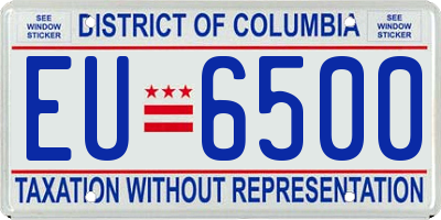 DC license plate EU6500