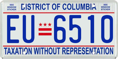 DC license plate EU6510