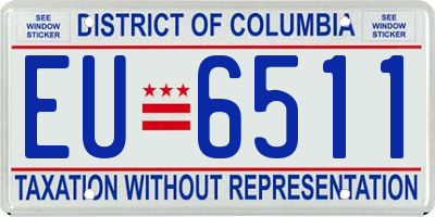 DC license plate EU6511