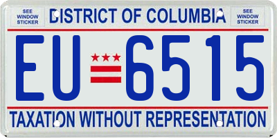 DC license plate EU6515
