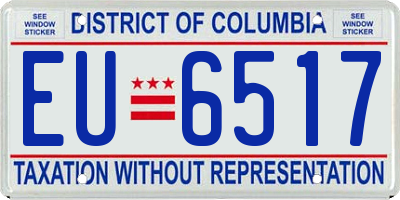 DC license plate EU6517