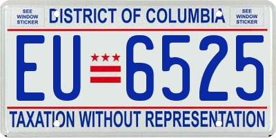 DC license plate EU6525