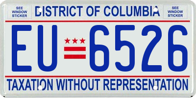 DC license plate EU6526