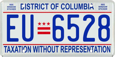 DC license plate EU6528