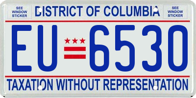 DC license plate EU6530