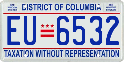 DC license plate EU6532