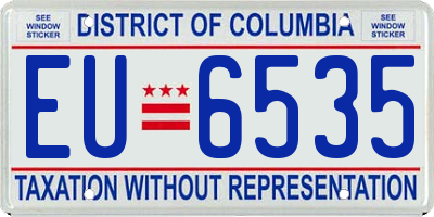 DC license plate EU6535