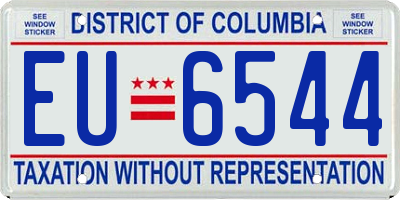 DC license plate EU6544