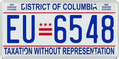 DC license plate EU6548