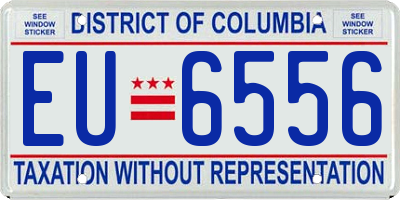 DC license plate EU6556