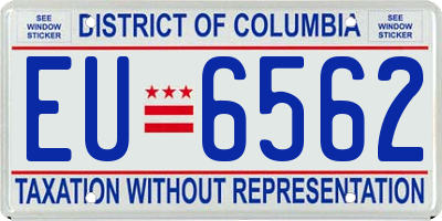 DC license plate EU6562