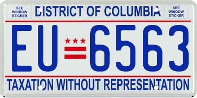 DC license plate EU6563