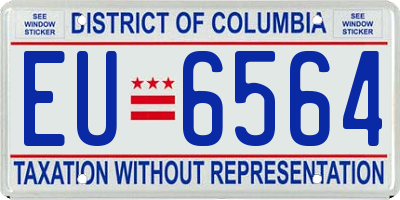 DC license plate EU6564