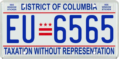 DC license plate EU6565