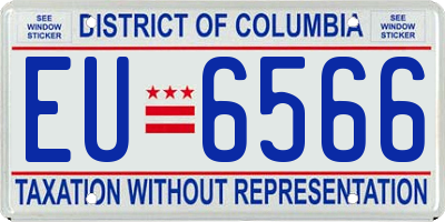 DC license plate EU6566