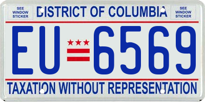 DC license plate EU6569