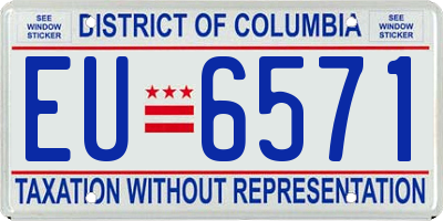 DC license plate EU6571