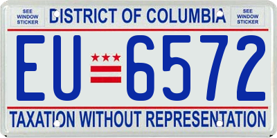 DC license plate EU6572