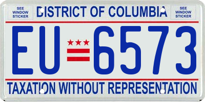 DC license plate EU6573