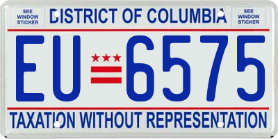 DC license plate EU6575