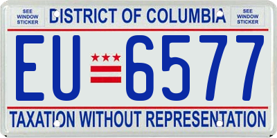 DC license plate EU6577