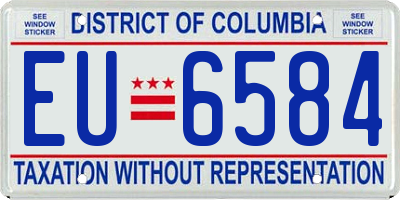DC license plate EU6584