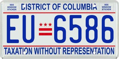 DC license plate EU6586