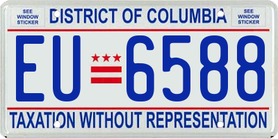 DC license plate EU6588