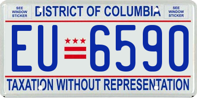 DC license plate EU6590