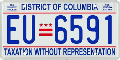DC license plate EU6591