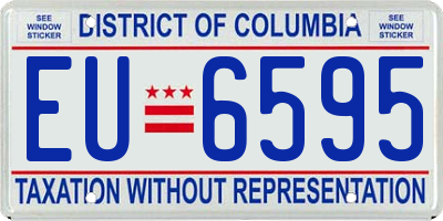 DC license plate EU6595