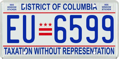 DC license plate EU6599