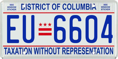 DC license plate EU6604