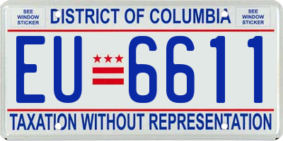 DC license plate EU6611