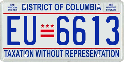 DC license plate EU6613