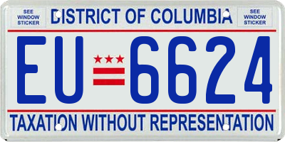 DC license plate EU6624