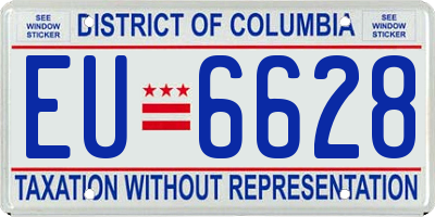 DC license plate EU6628