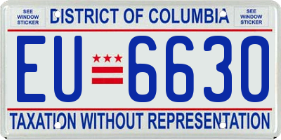 DC license plate EU6630