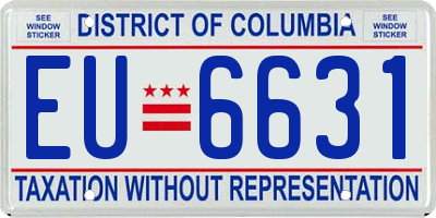 DC license plate EU6631