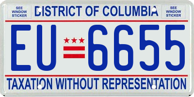 DC license plate EU6655