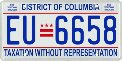 DC license plate EU6658